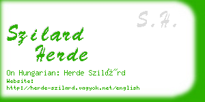 szilard herde business card